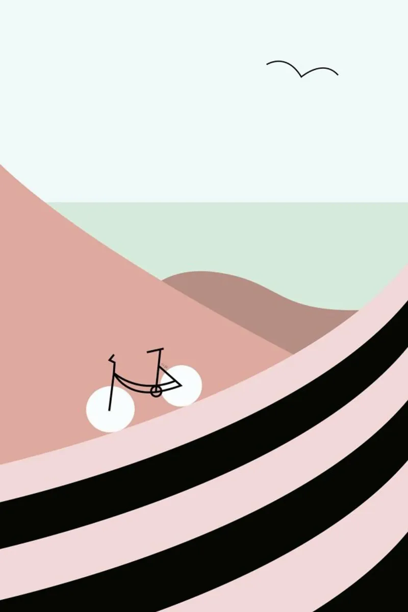 Lonely Bike poster with aluminum frame by Linda Gobeta