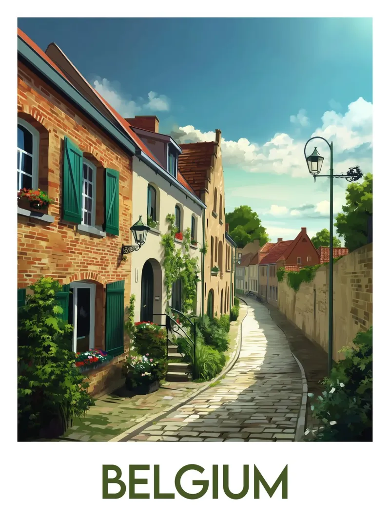 Manifesto del Belgio poster da Frame the World