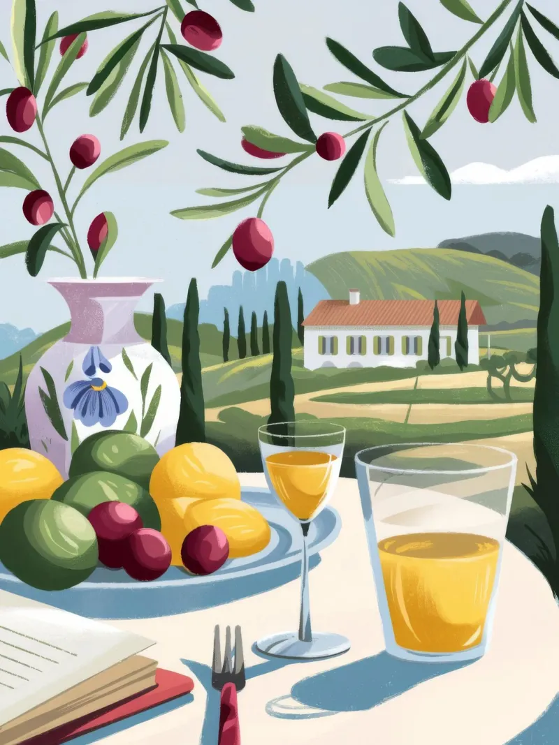 Colazione mediterranea di lusso tela con Cornice a cassetta da Lumina Vision