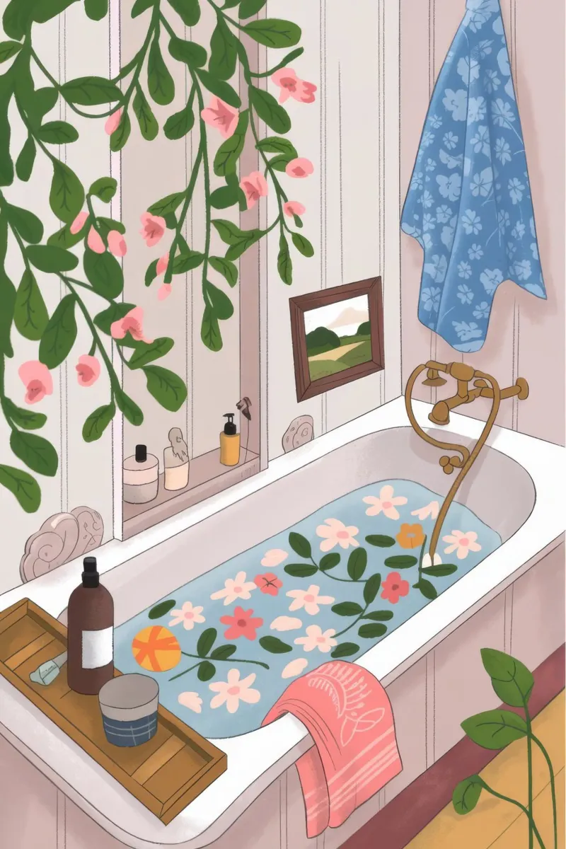 Bagno botanico ritirato poster da Lumina Vision