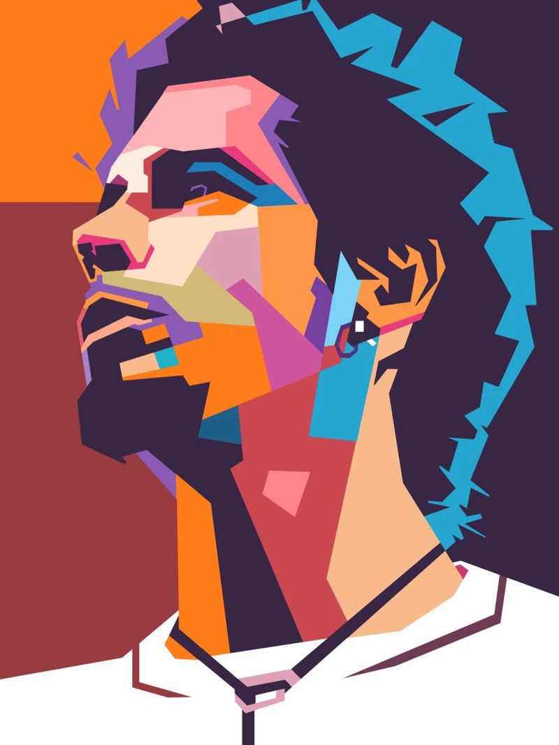 Chris Cornell stile artistico WPAP alluminio dibond da Hantamrata
