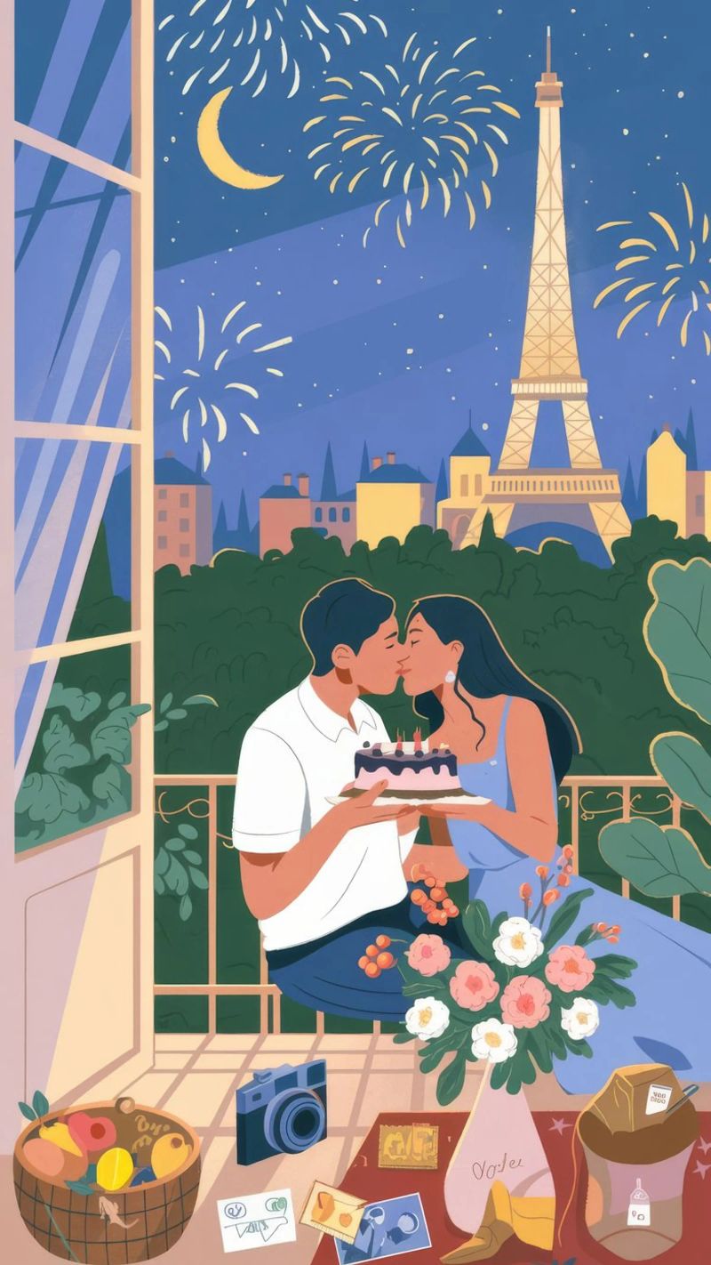 Parisian Night Romance poster by Lumina Vision