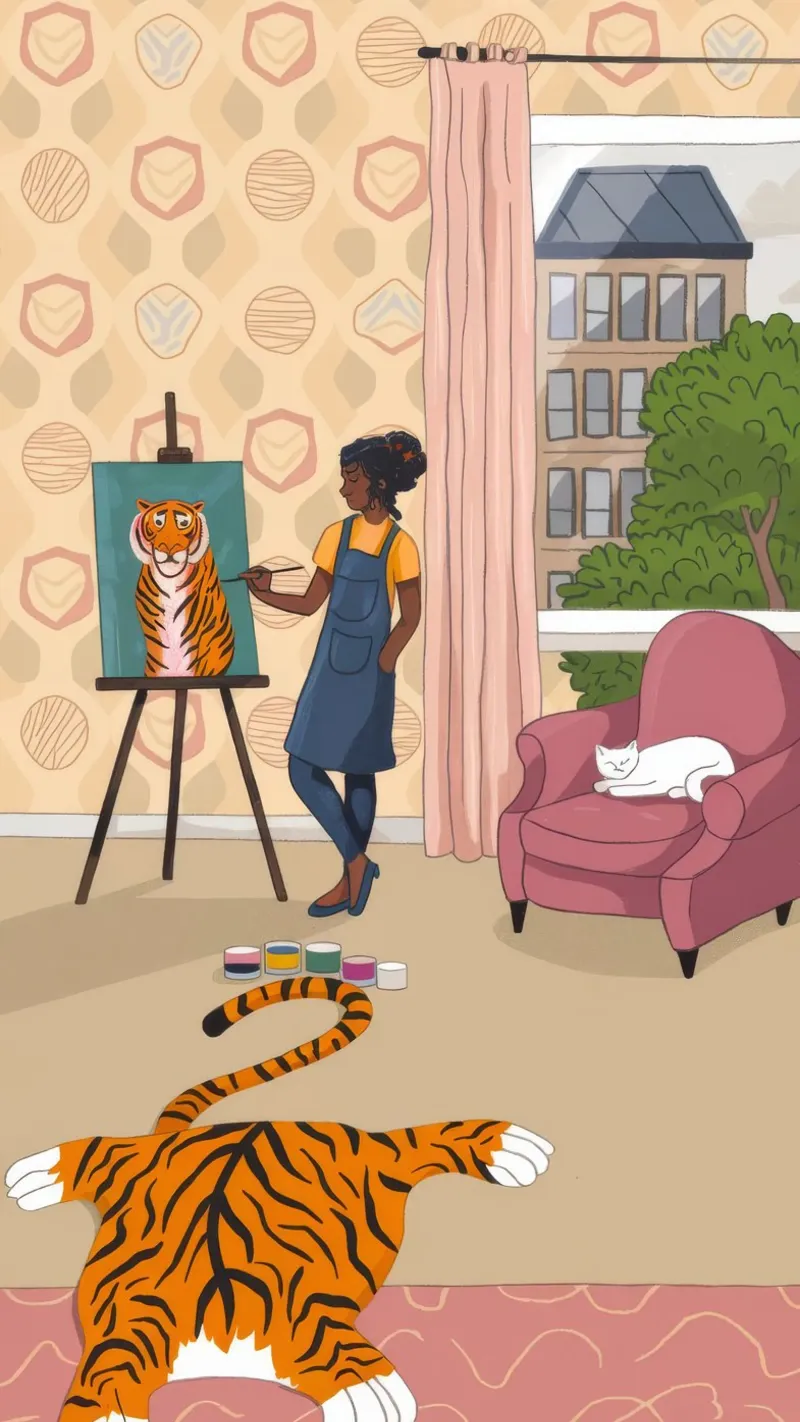Eleganza felina artistica poster con telaio in alluminio da Lumina Vision