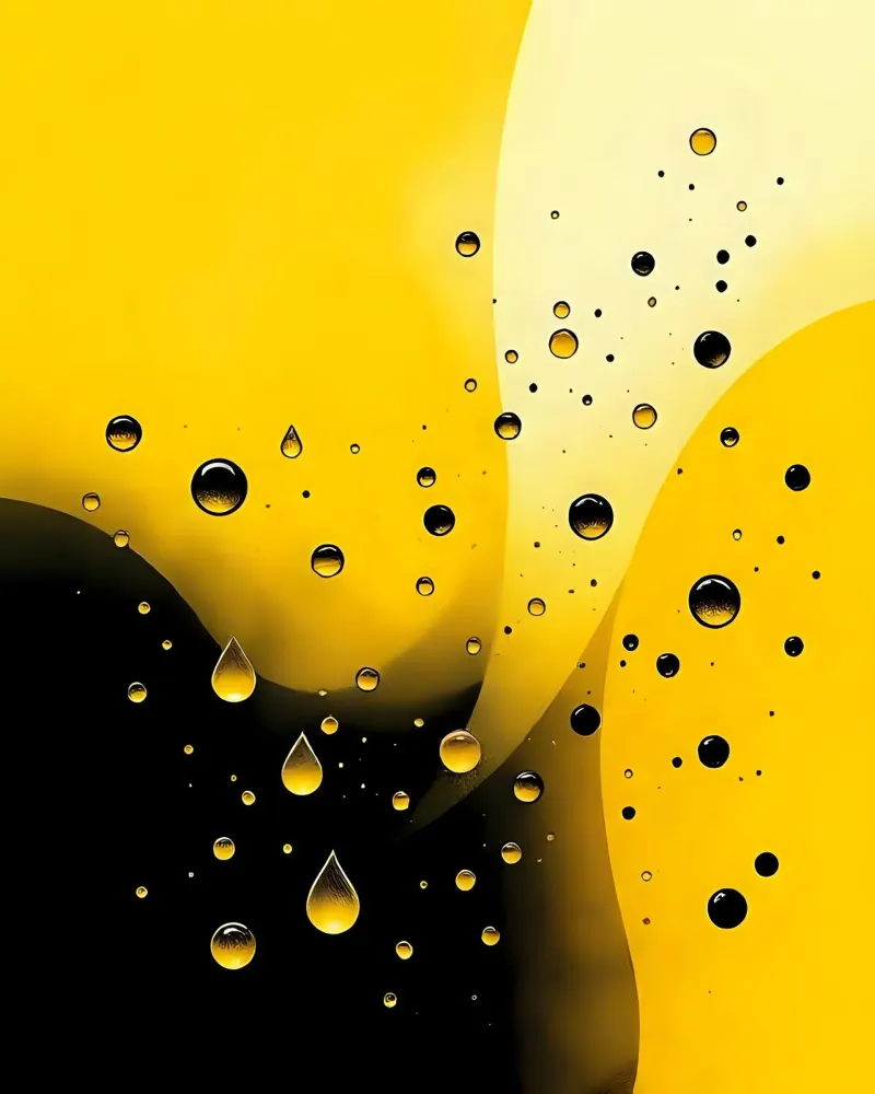 Gocce_8 alluminio dibond da schwarz-gelb by LK