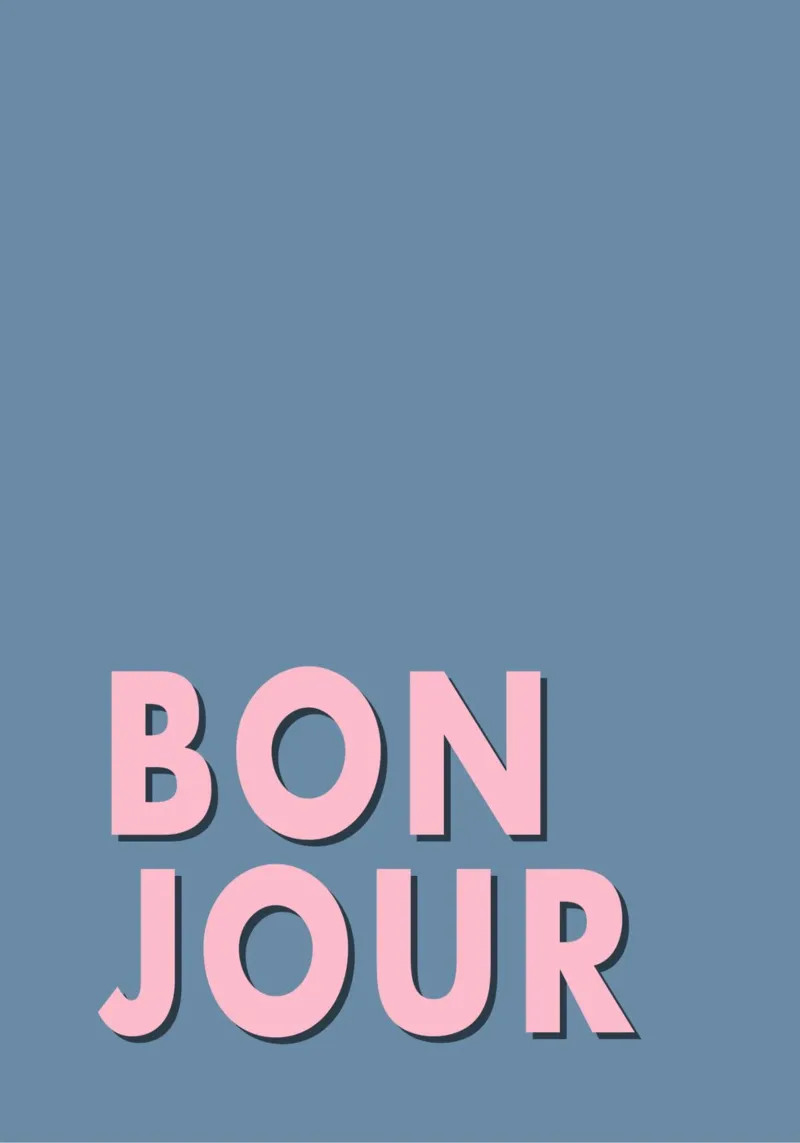Bon Jour Art. poster de WORD & WONDER