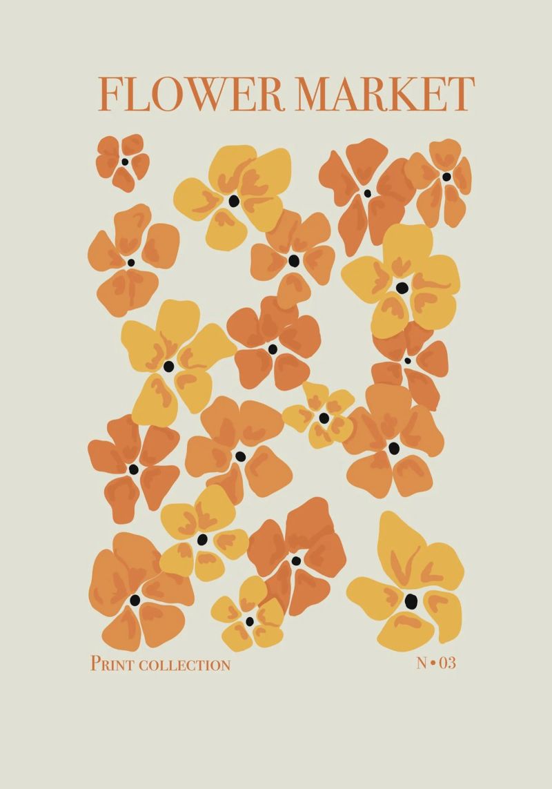 Bloemenmarkt 3 poster van Sixmai