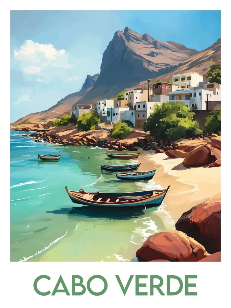 Affiche Cabo Verde carta hahnemühle da Frame the World