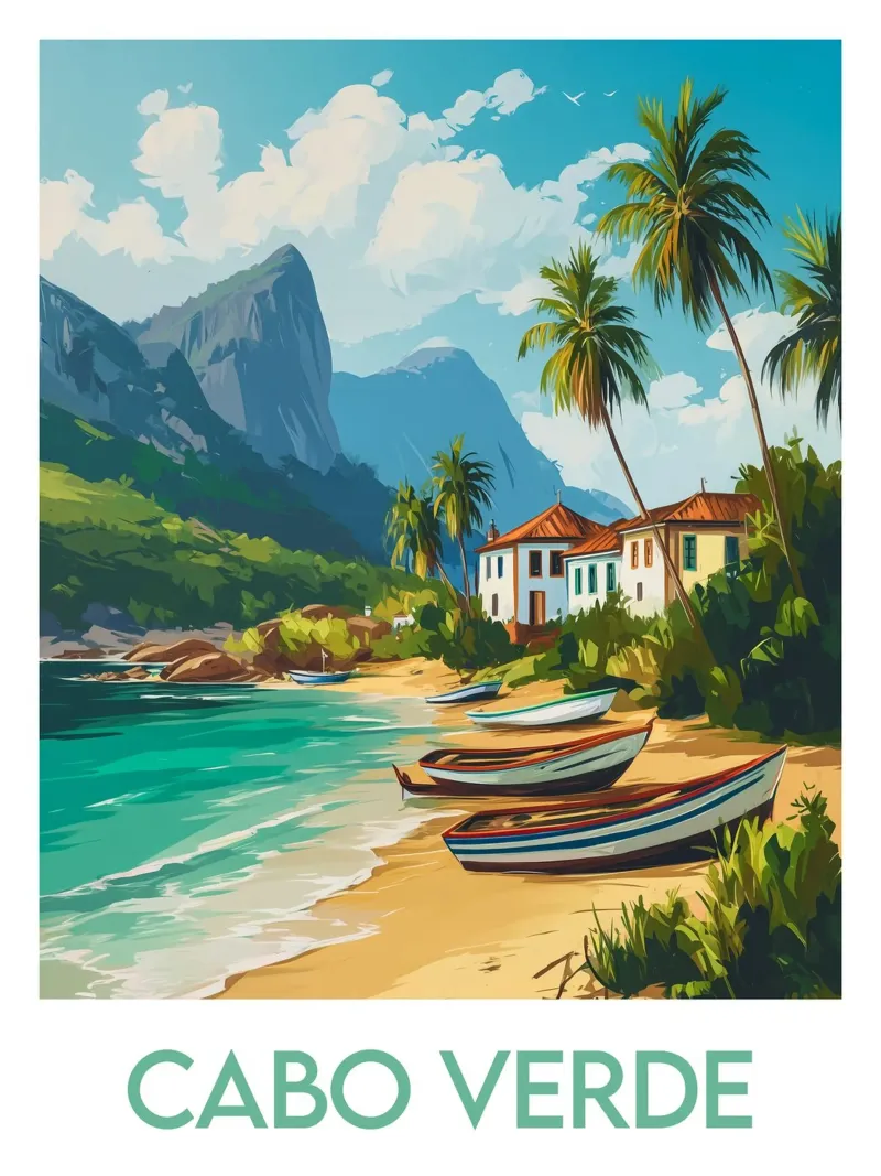 Affiche Cabo Verde poster con telaio in plastica da Frame the World