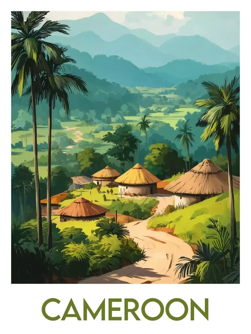 Affiche Cameroun poster con telaio in plastica da Frame the World