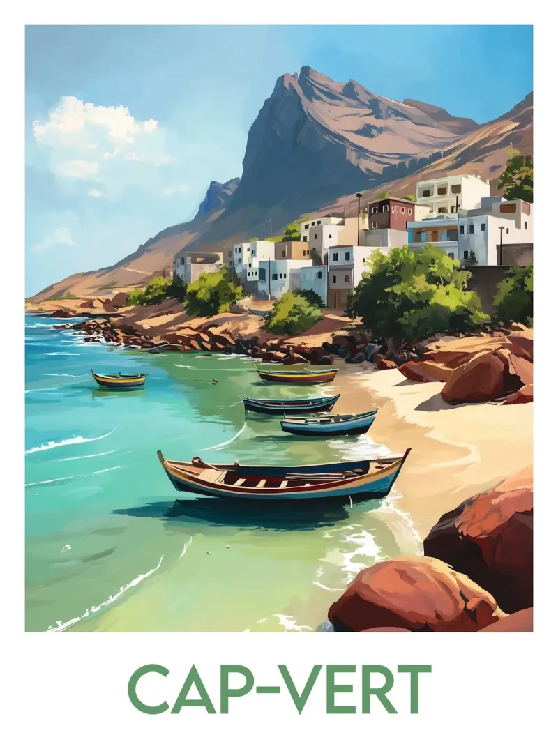 Poster di Capo Verde poster con telaio in alluminio da Frame the World