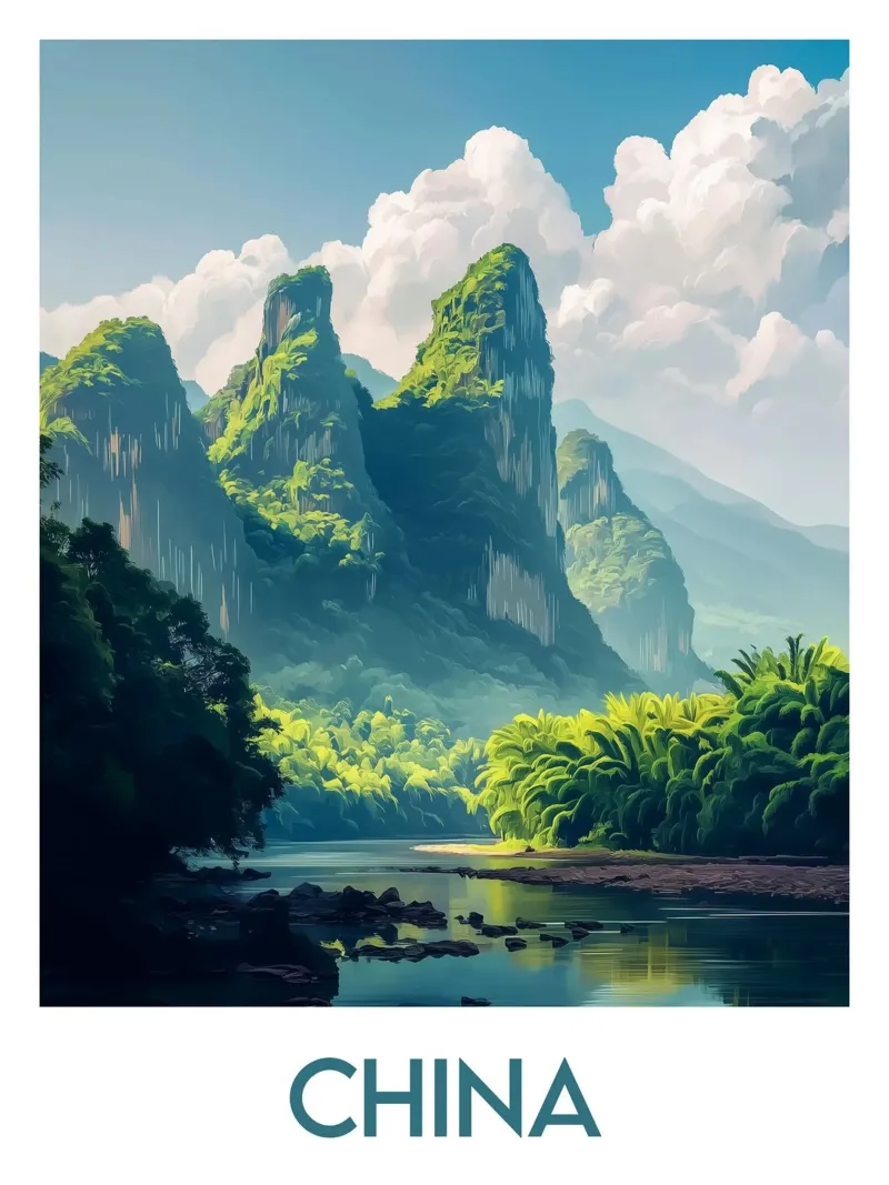 Affiche Chine carta hahnemühle da Frame the World