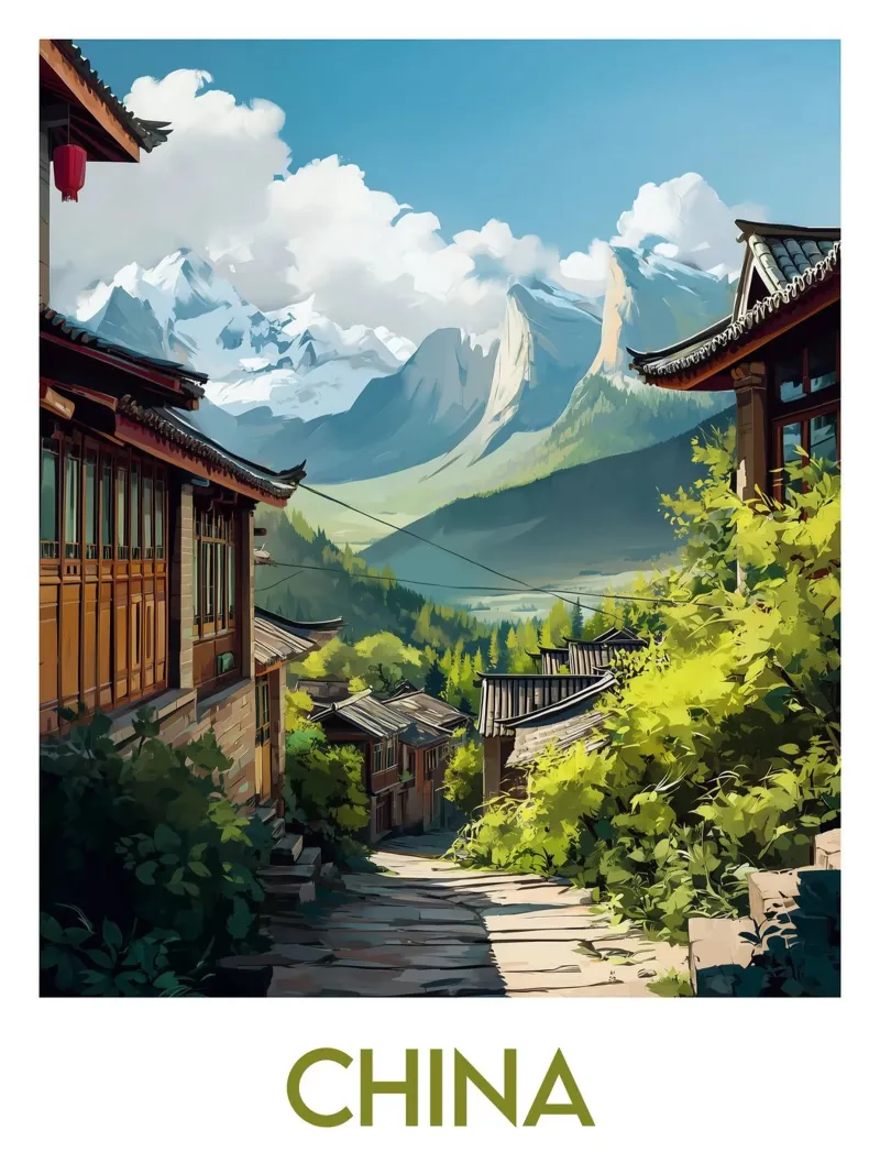 Affiche Chine alluminio dibond da Frame the World