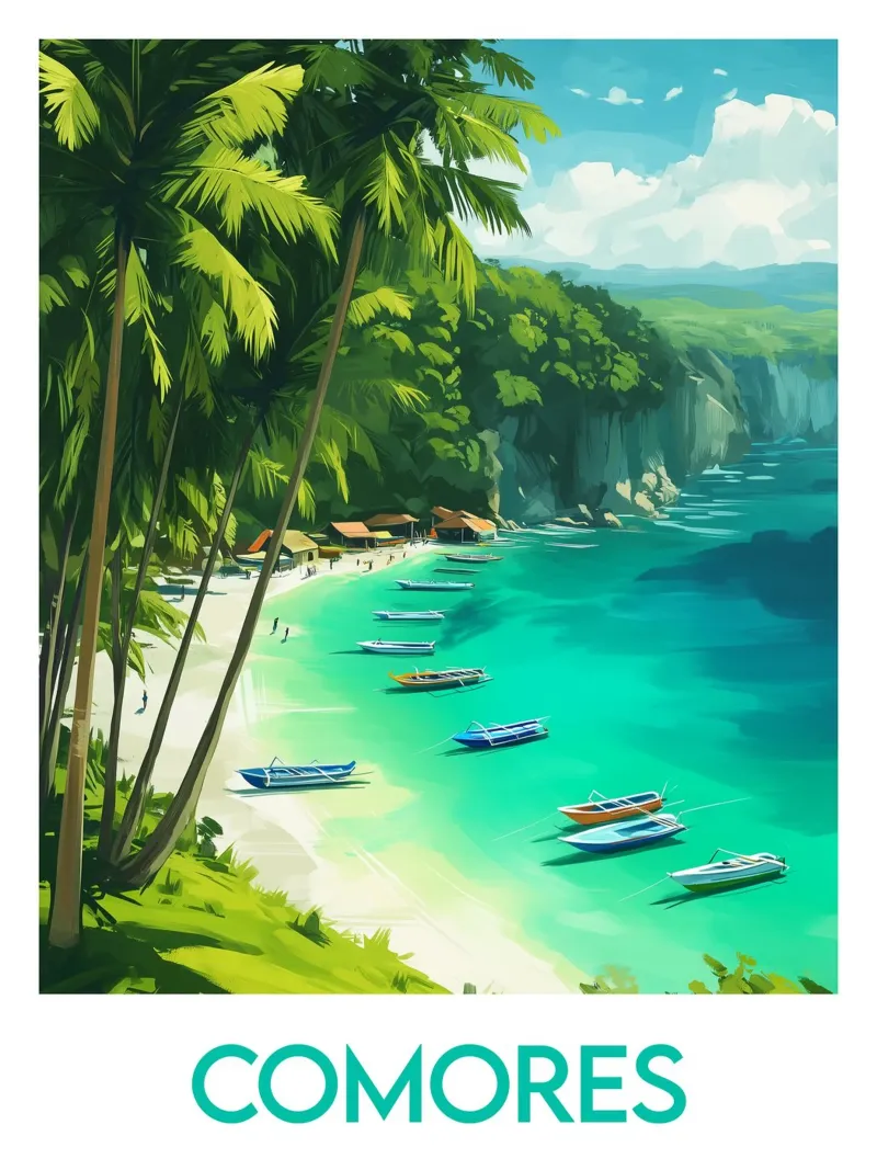 Affiche Comores poster da Frame the World