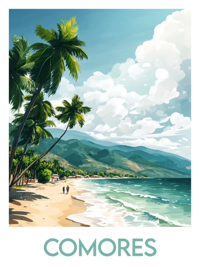 Affiche Comores alluminio dibond da Frame the World