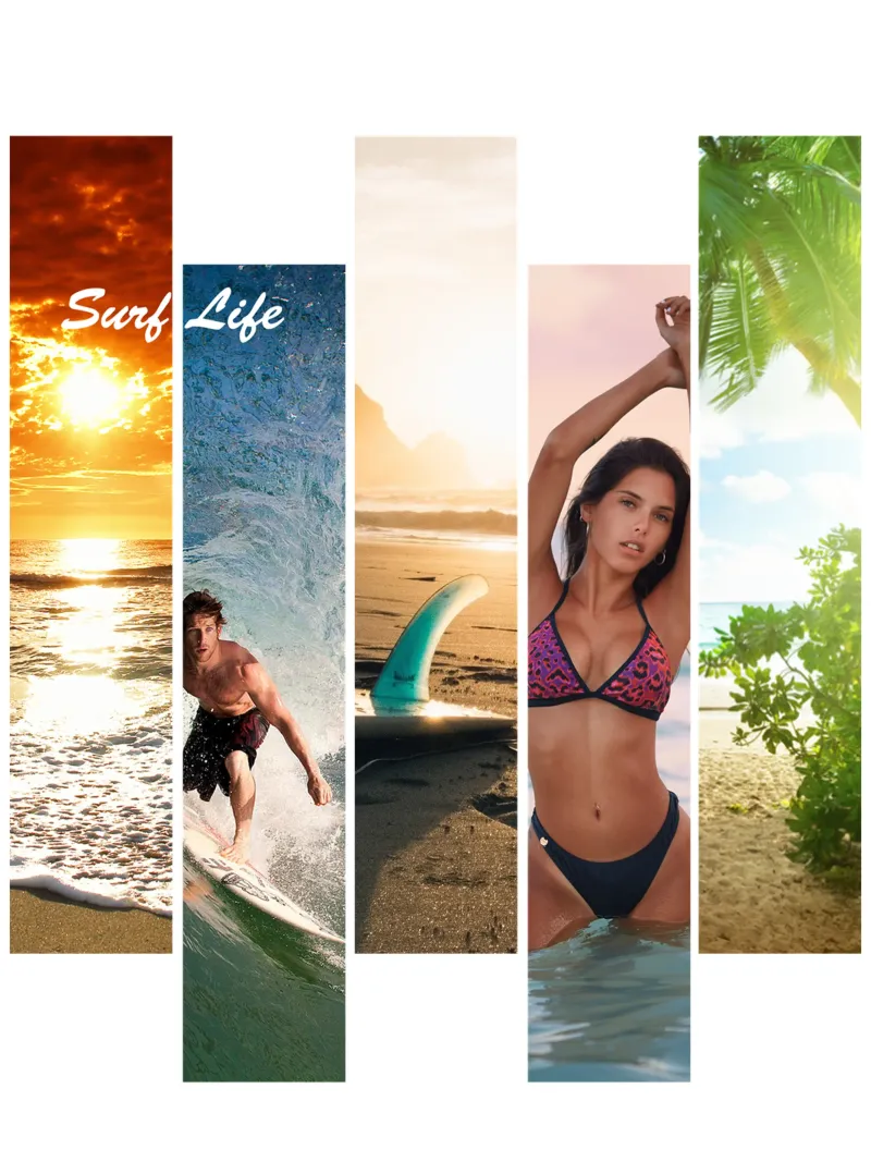 Strisce di surf 1 - Surf Life poster con telaio in plastica da surfer28
