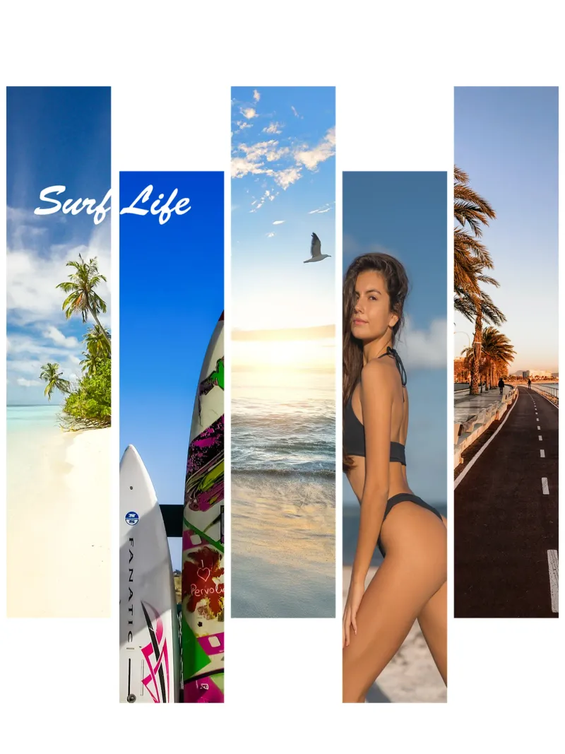 Strisce di surf 4 - Surf Life poster con telaio in plastica da surfer28