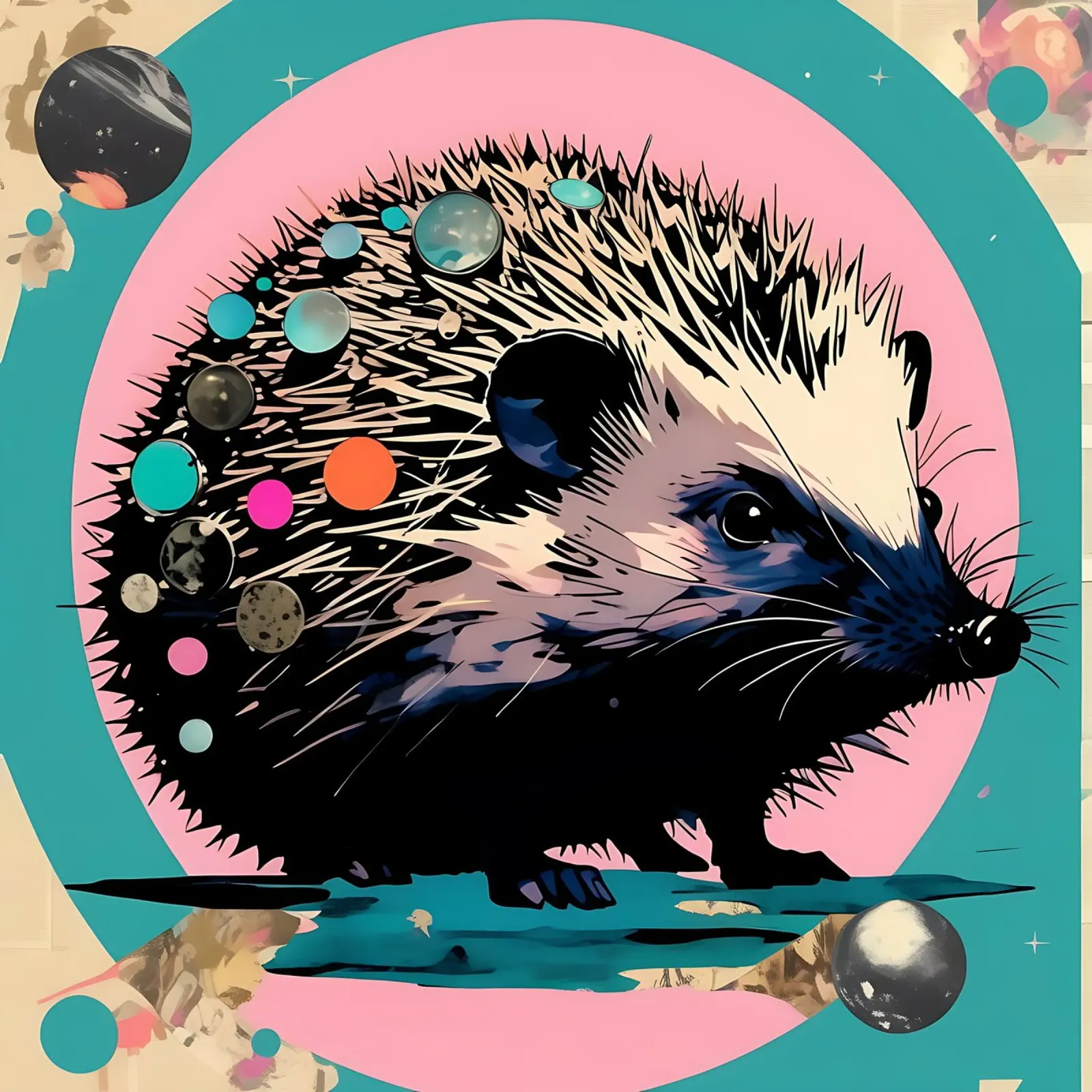 Hedgehog_Style_D_1 hahnemühle by Tierisch bunt by LK