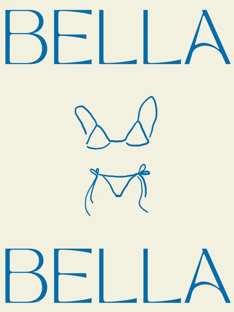 Bella Print, Italian Poster, Bikini print poster con telaio in plastica da DolceVita