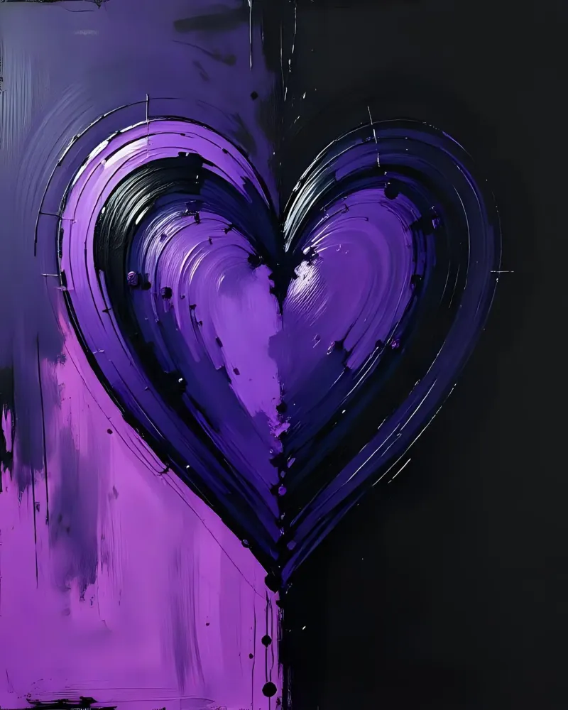 cuore_viola_nero_5 pellicola backlit da Pink- und LoveArt by LK