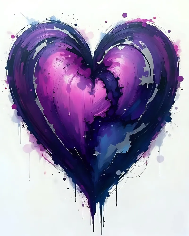 cuore_viola_argento_2 pellicola backlit da Pink- und LoveArt by LK