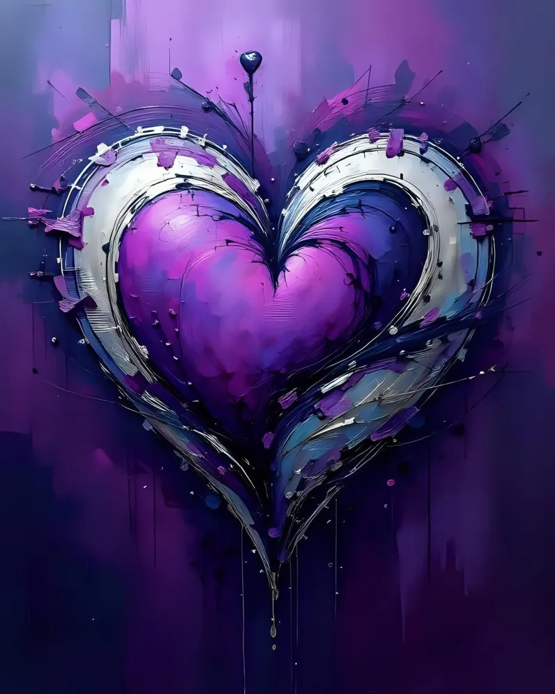 cuore_viola_argento_4 pellicola backlit da Pink- und LoveArt by LK