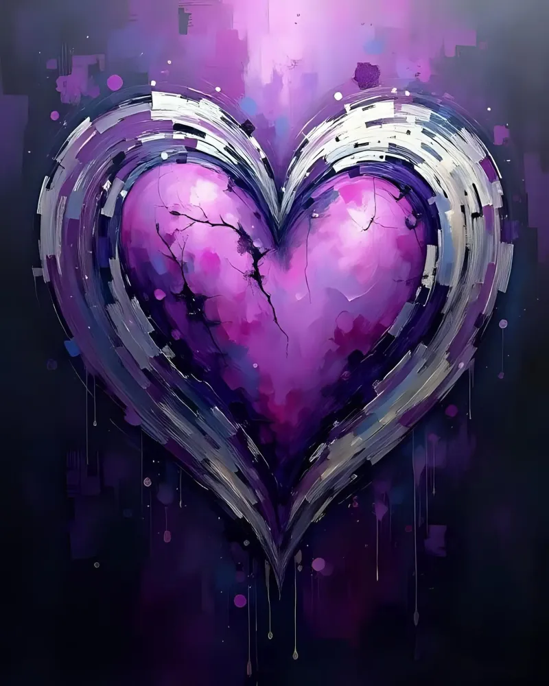 cuore_viola_argento_5 pellicola backlit da Pink- und LoveArt by LK