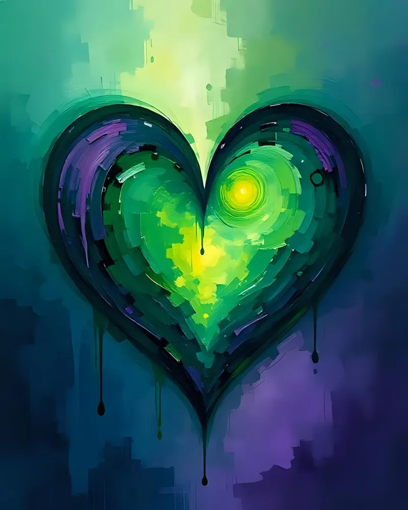 cuore_viola_verde_1 pellicola backlit da Pink- und LoveArt by LK