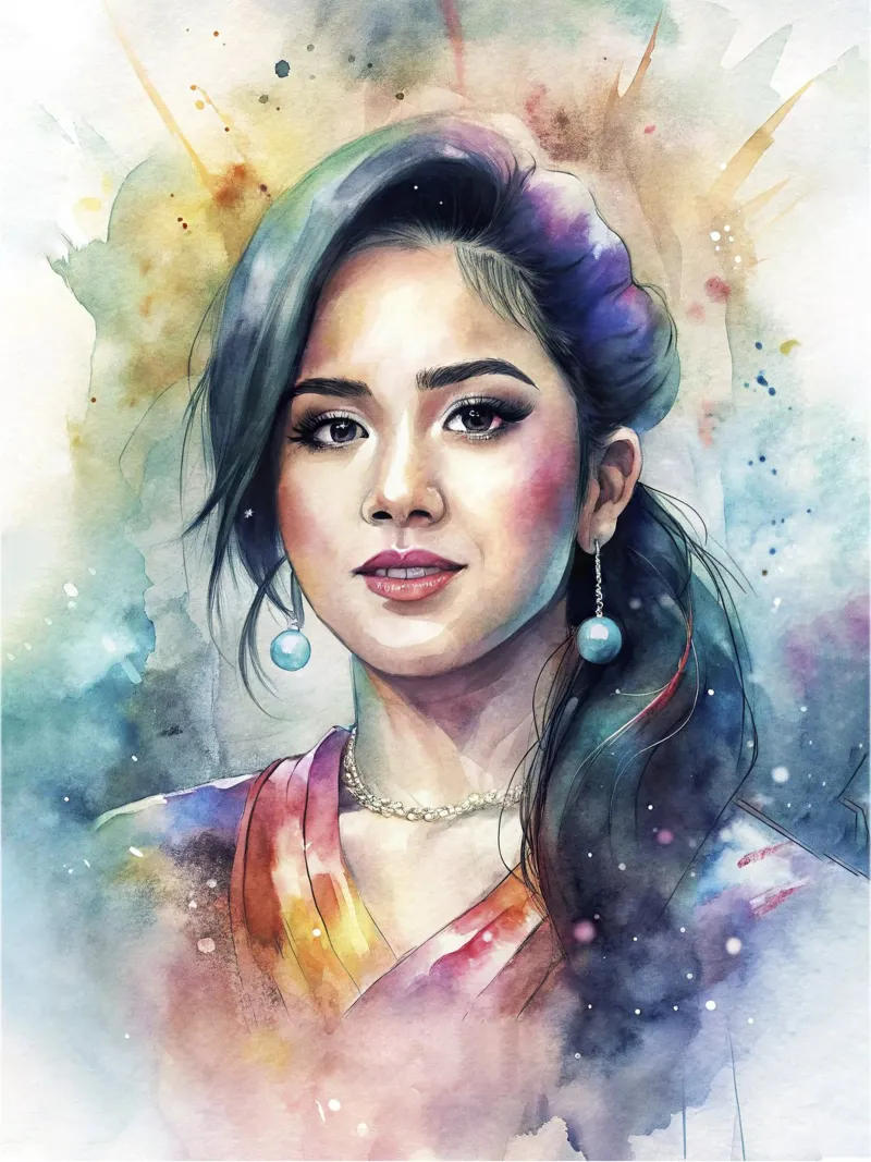 Becky g in acquerello pellicola backlit da ARTVI-SHOP