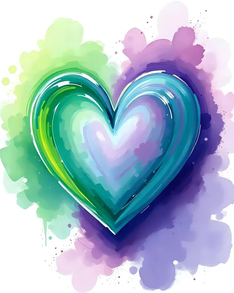 cuore_viola_verde_5 pellicola backlit da Pink- und LoveArt by LK