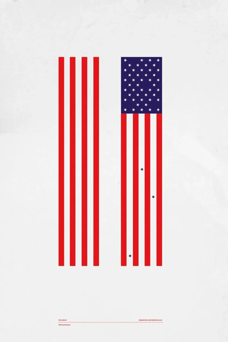 wtc anniversary poster con telaio in plastica da Marcin Plonka