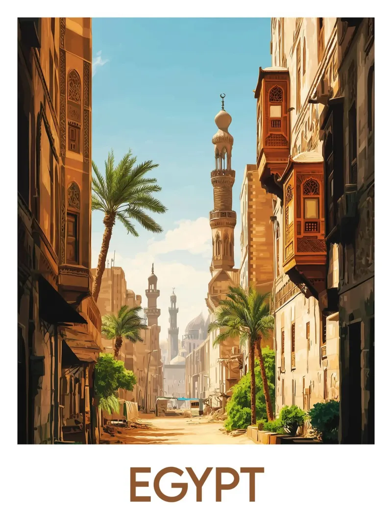 Poster Egitto poster con telaio in plastica da Frame the World