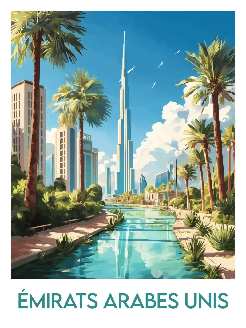 Manifesto degli Emirati Arabi Uniti poster da Frame the World