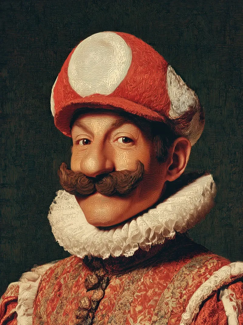 Signore Super Mario | Gioco Supereroe Pop Art Tela e Poster alluminio dibond da Kaji