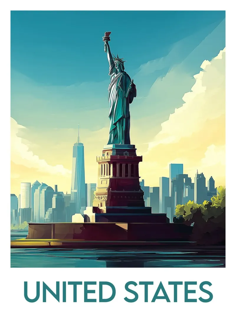 Poster United States poster by Frame the World