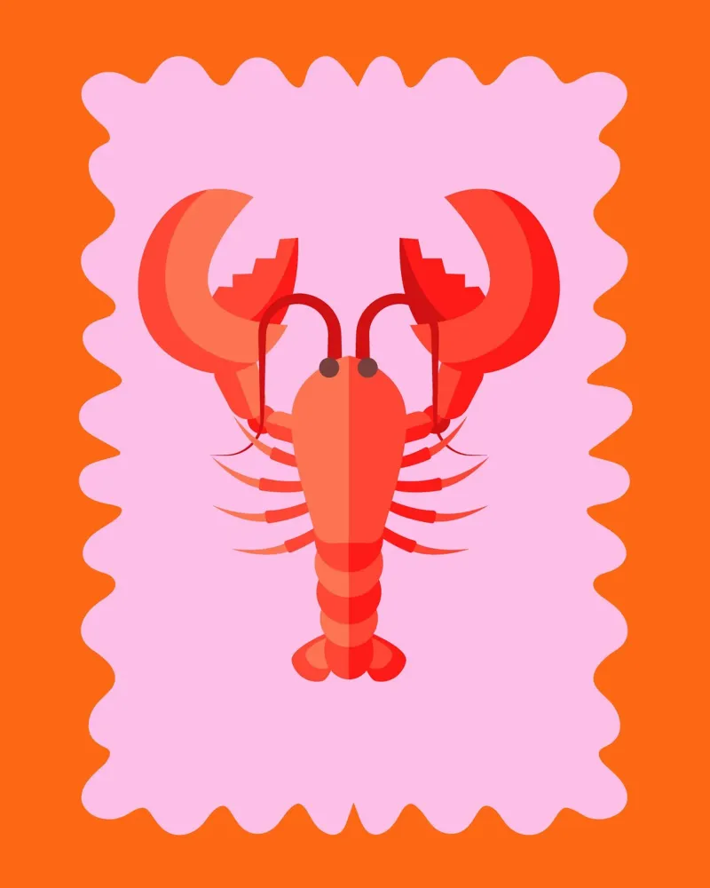 Kreeft Poster, Levendige Muurkunst, Zeehond ife canvas met Baklijst van PrintStudio