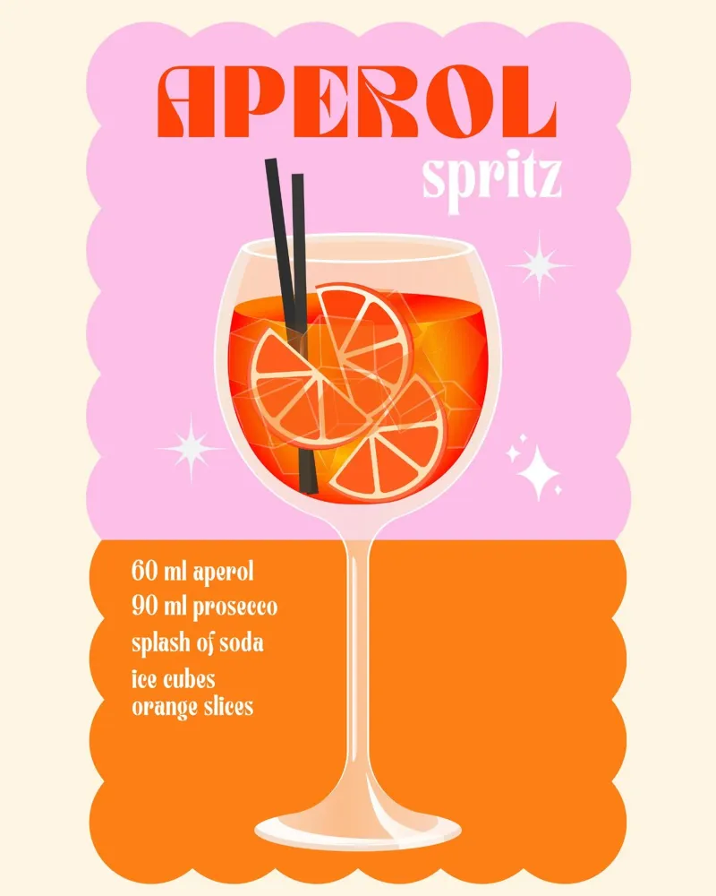 Aperol spritz Poster alu-dibond by PrintStudio