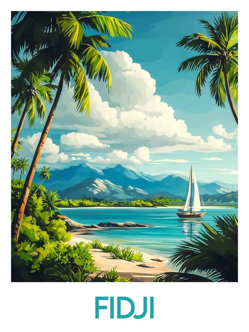 Affiche Fidji poster da Frame the World