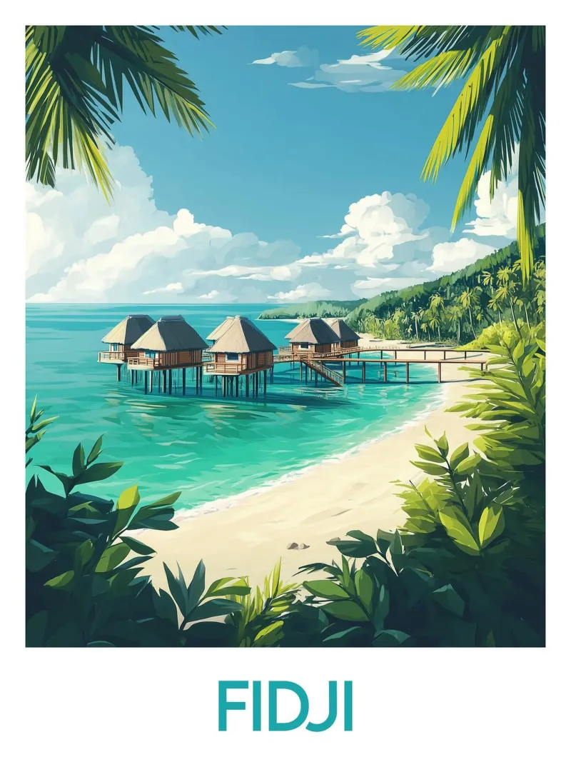 Affiche Fidji pannello forex da Frame the World