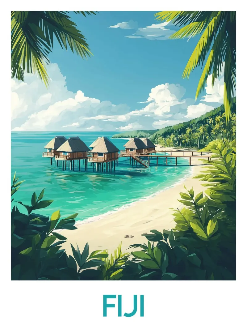 Affiche Fidji plexiglass da Frame the World