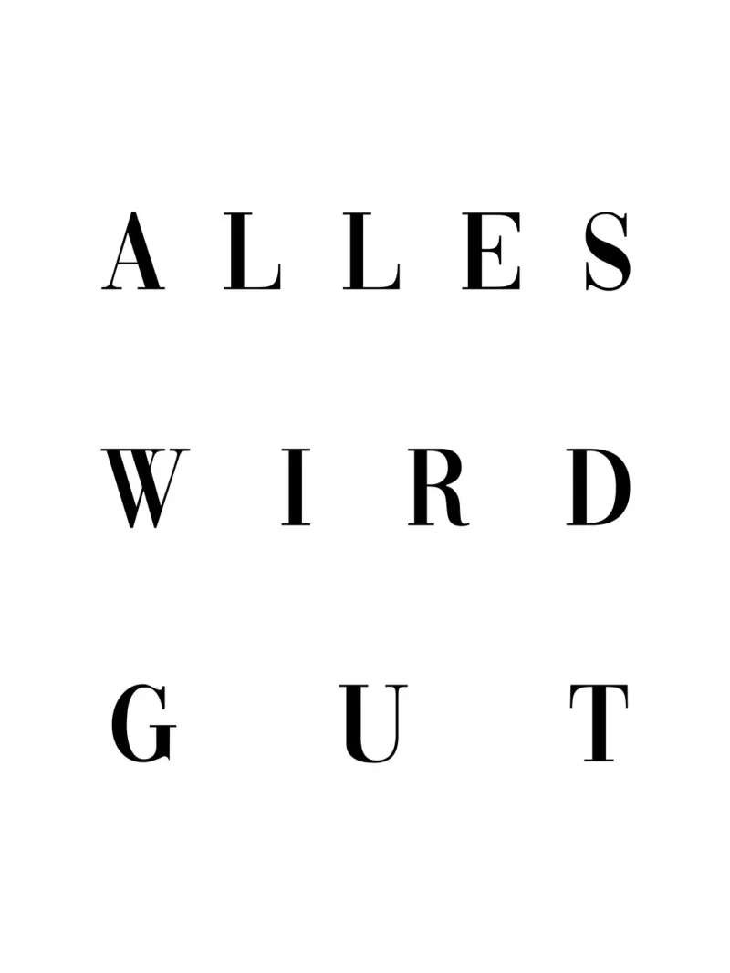 Alles wird gut Hahnemühle von BAINAI QUOTES