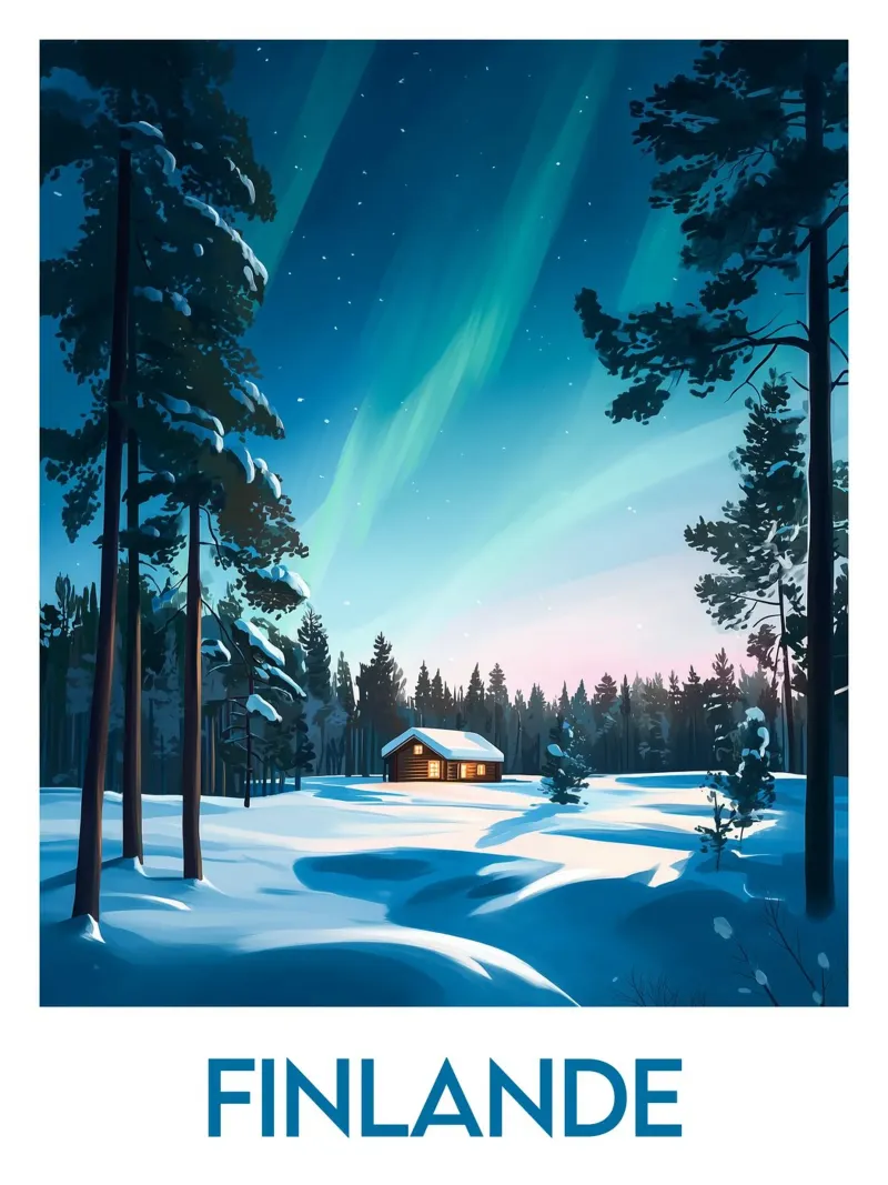 Affiche Finlande poster con telaio in plastica da Frame the World