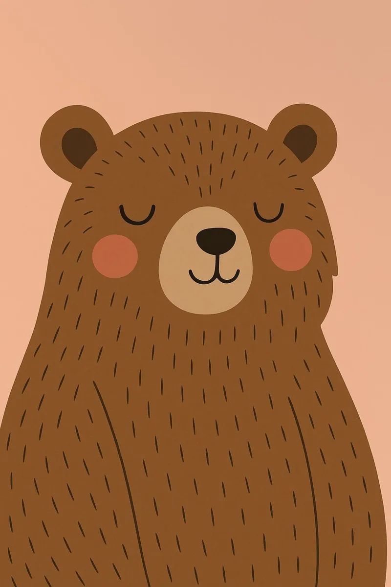 Adorabile orso - Animale per bambini plexiglass da Tiny Tails & Stripes