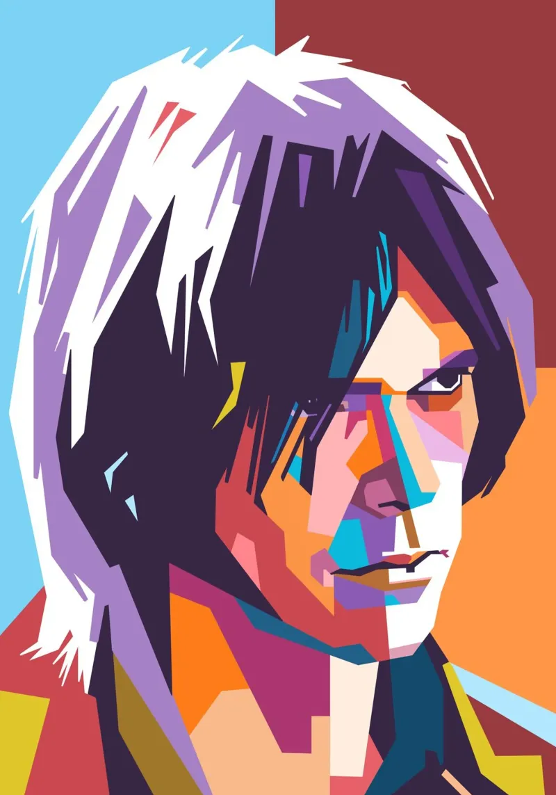 Neil Young pop art portrait hahnemühle by Hantamrata