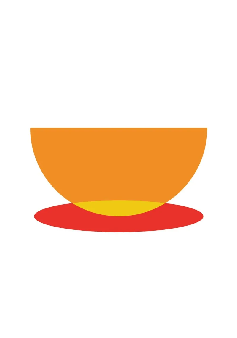 Bowl Overlay poster con telaio in alluminio da galihstudio