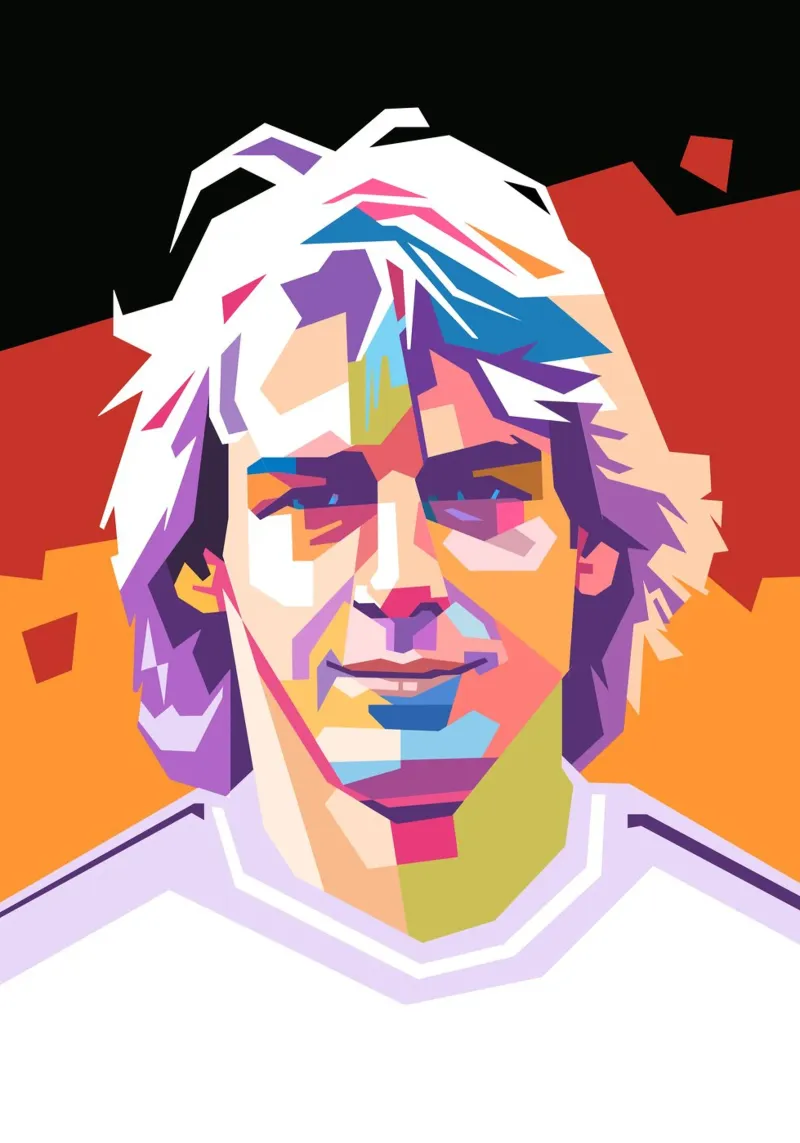 Juergen Klinsmann pop art canvas by Hantamrata