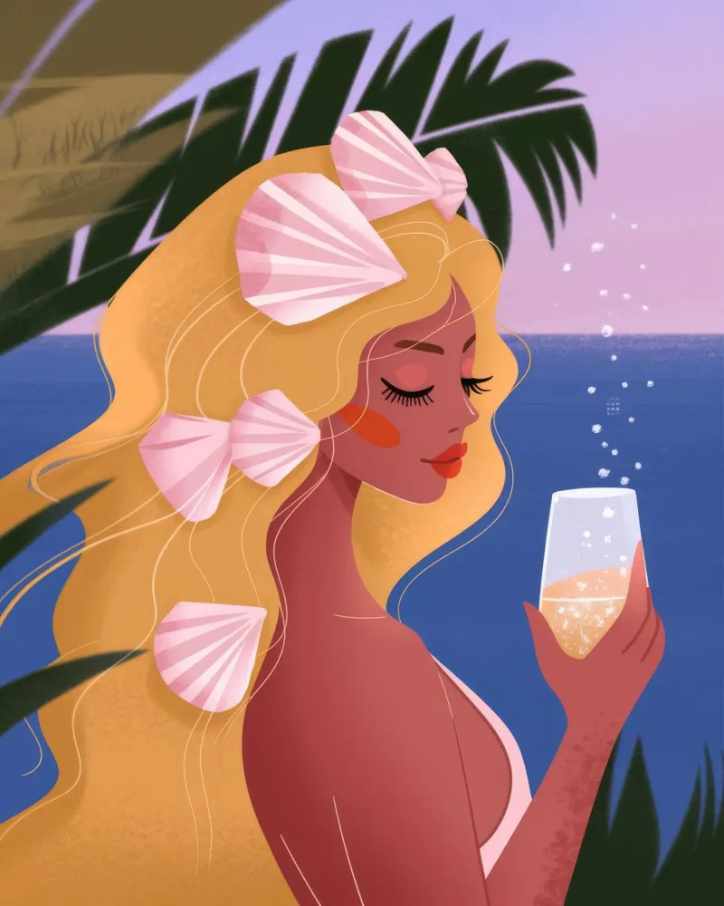 Fuga di serenità al tramonto poster con telaio in plastica da Veiled Canvas