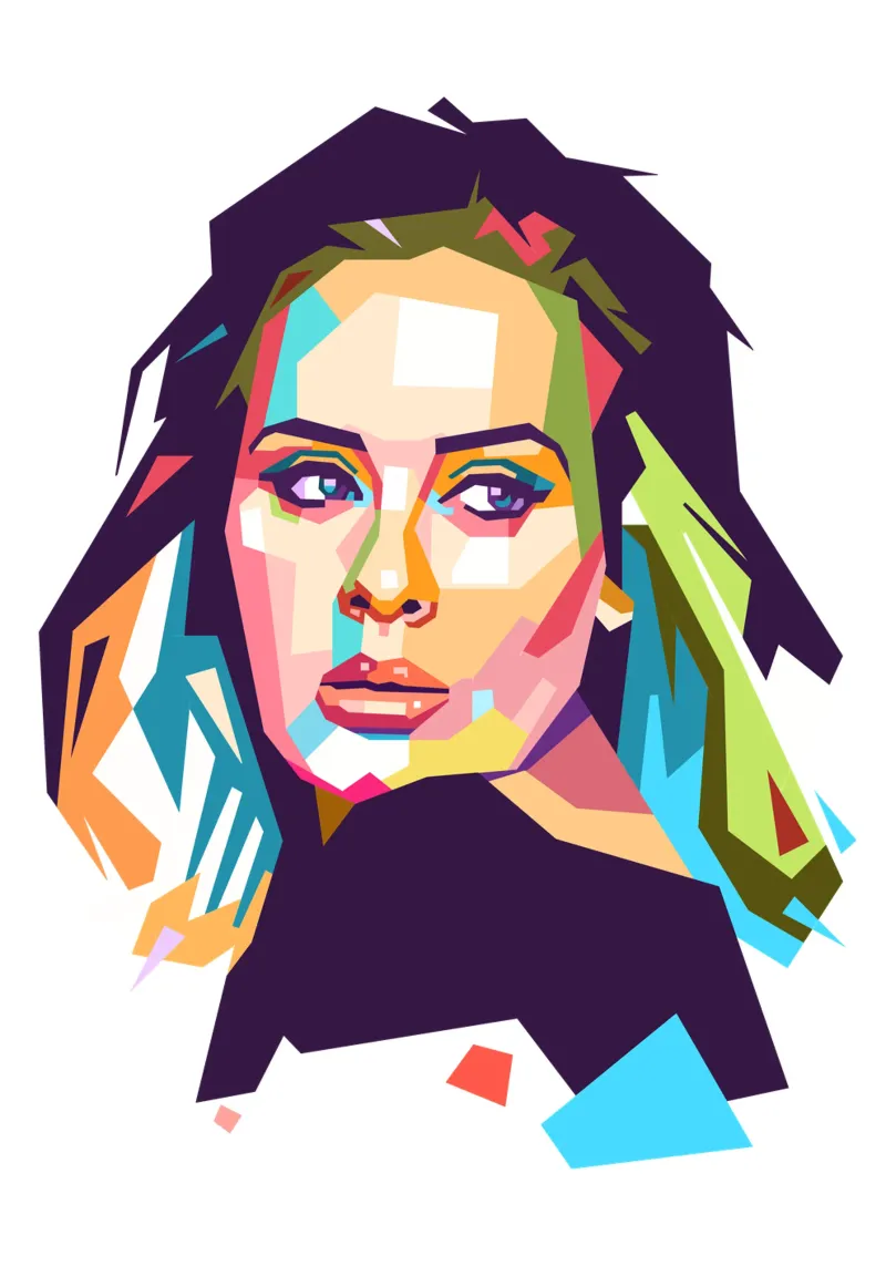 Adele pop art portrait canvas by Hantamrata
