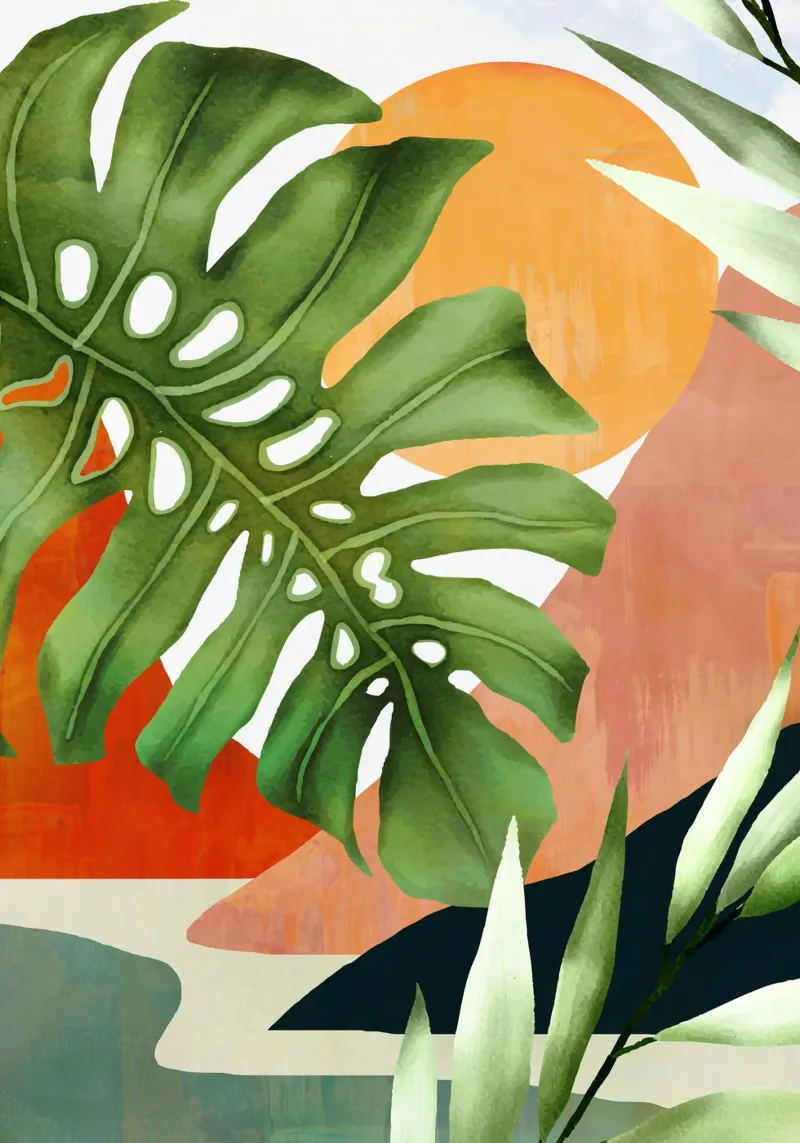 Tropical Summer Abstract Art 9 pellicola backlit da Flow Line
