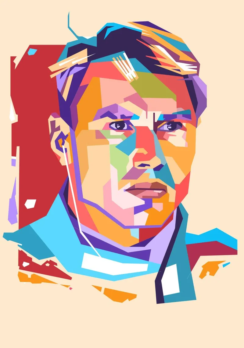 Mika Hakkinen pop art pellicola backlit da Hantamrata