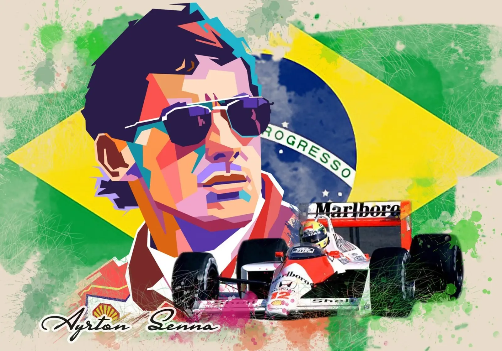 Ayrton Senna Formula One pannello forex da Hantamrata